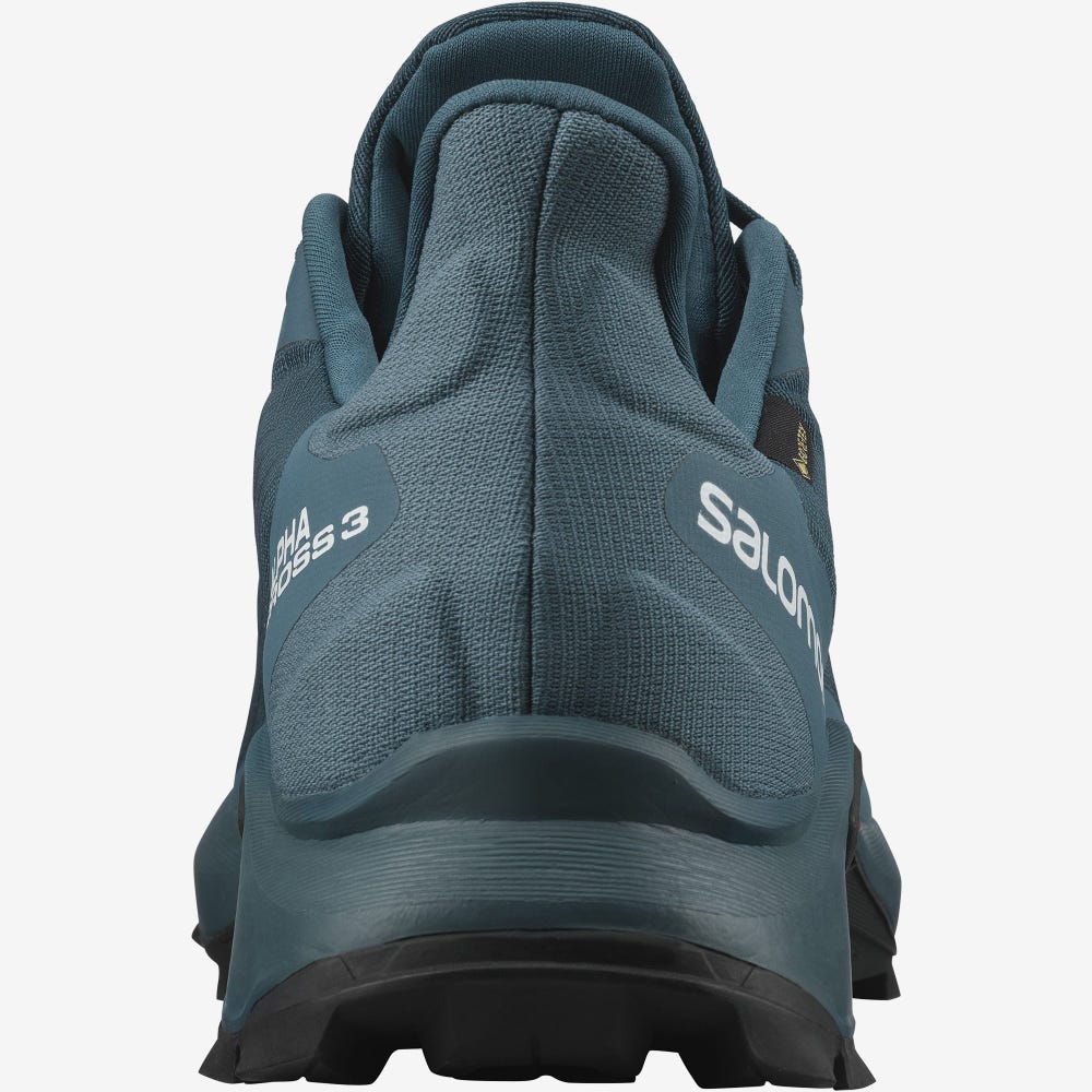 Salomon ALPHACROSS 3 GORE-TEX Trailrunning Schuhe Herren Blau | CQY-804751