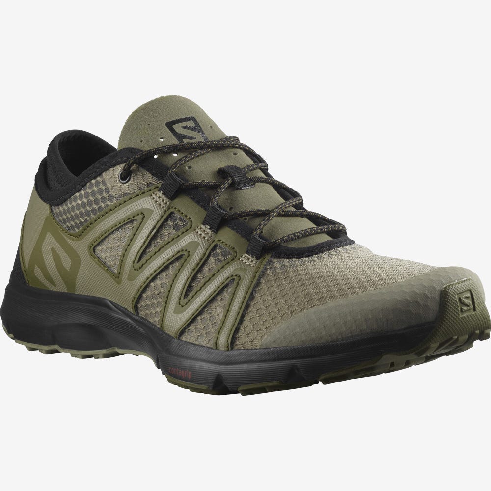 Salomon CROSSAMPHIBIAN SWIFT 2 Wasserschuhe Herren Olivgrün/Schwarz | UWX-293148