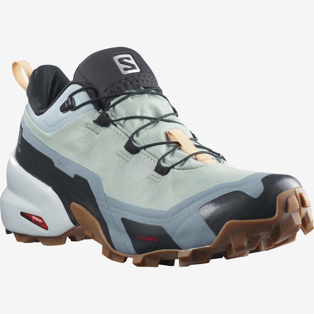 Salomon CROSS HIKE GORE-TEX Wanderschuhe Damen Grün/Weiß | OTH-824630