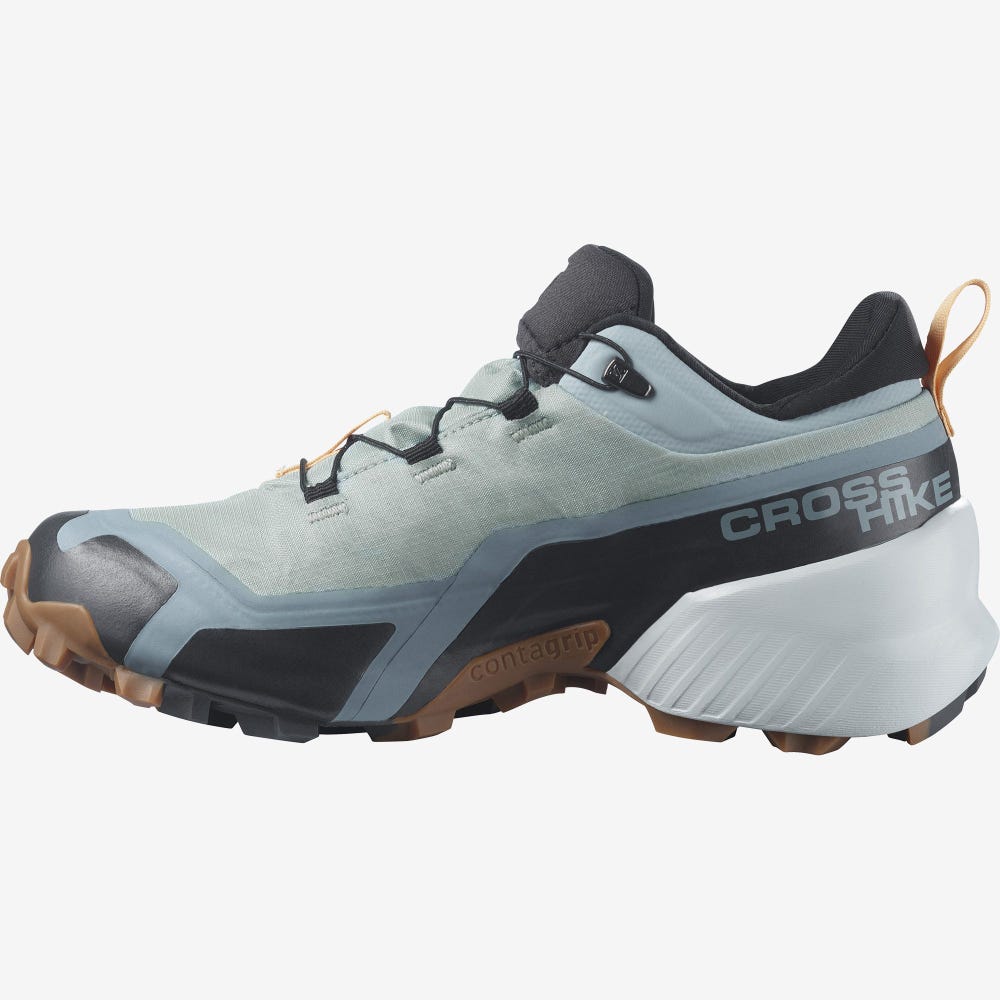 Salomon CROSS HIKE GORE-TEX Wanderschuhe Damen Grün/Weiß | OTH-824630