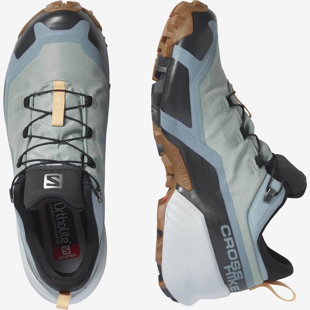 Salomon CROSS HIKE GORE-TEX Wanderschuhe Damen Grün/Weiß | OTH-824630