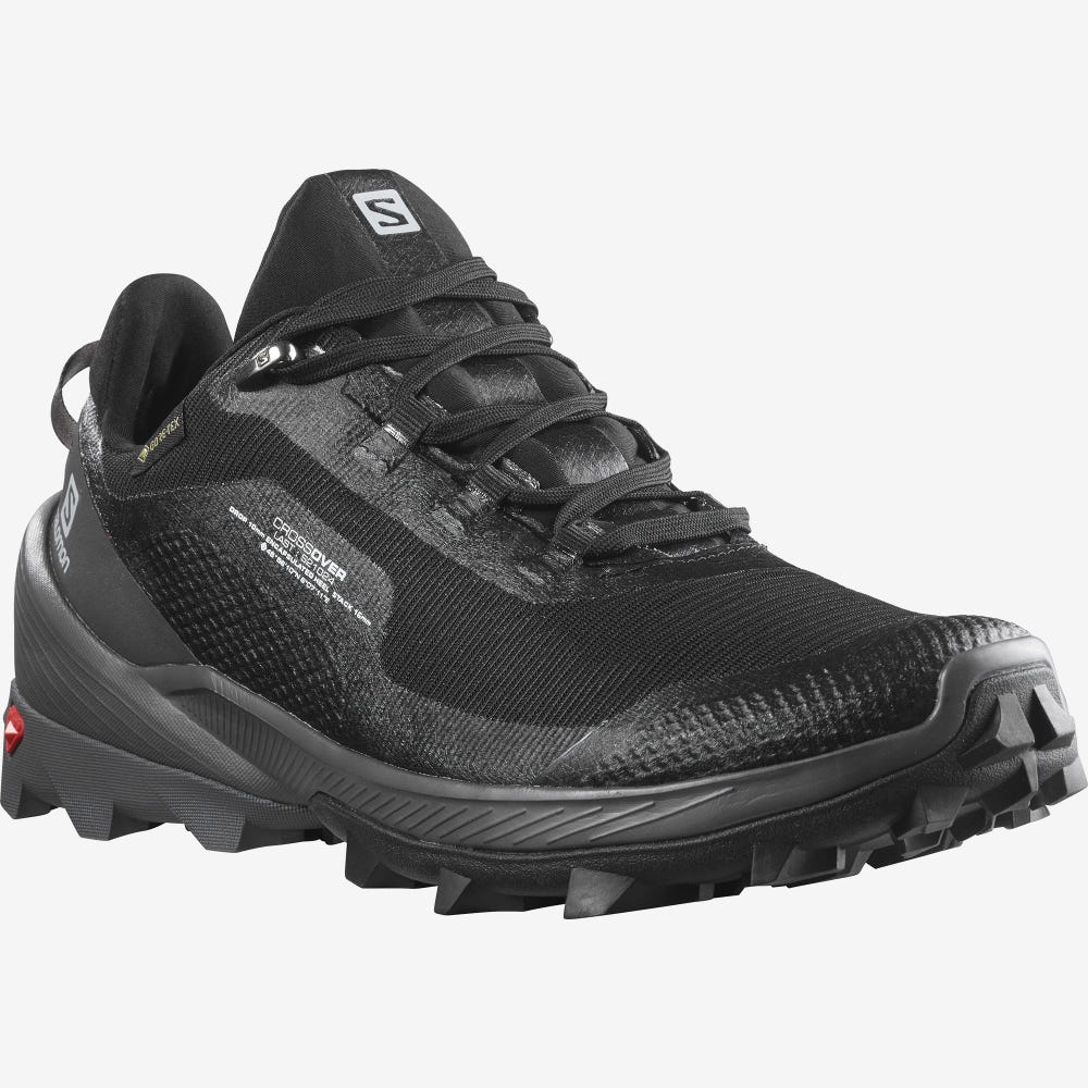 Salomon CROSS OVER GORE-TEX Wanderschuhe Damen Schwarz | HZF-021576