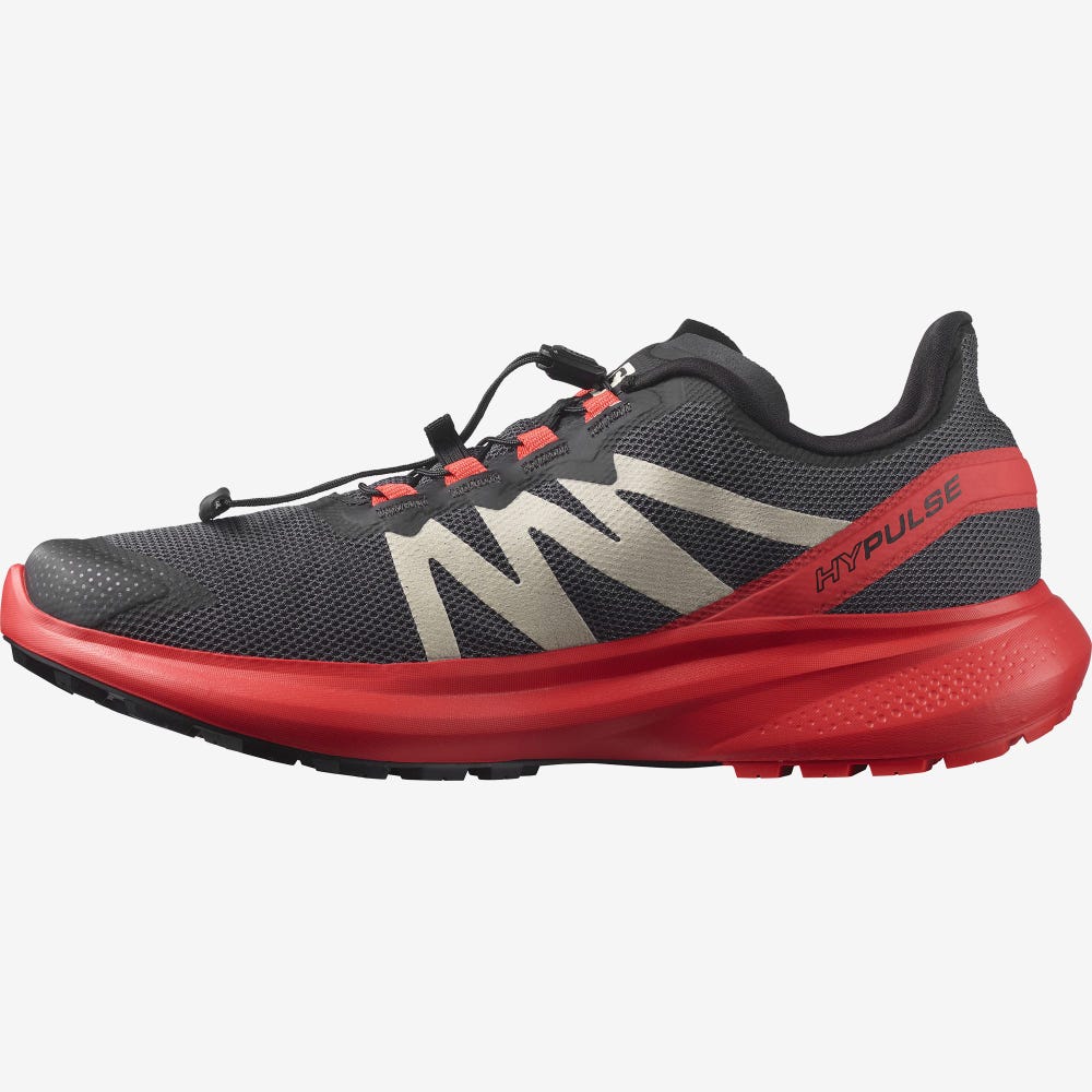 Salomon HYPULSE Trailrunning Schuhe Herren Grau/Rot/Schwarz | MPS-183920