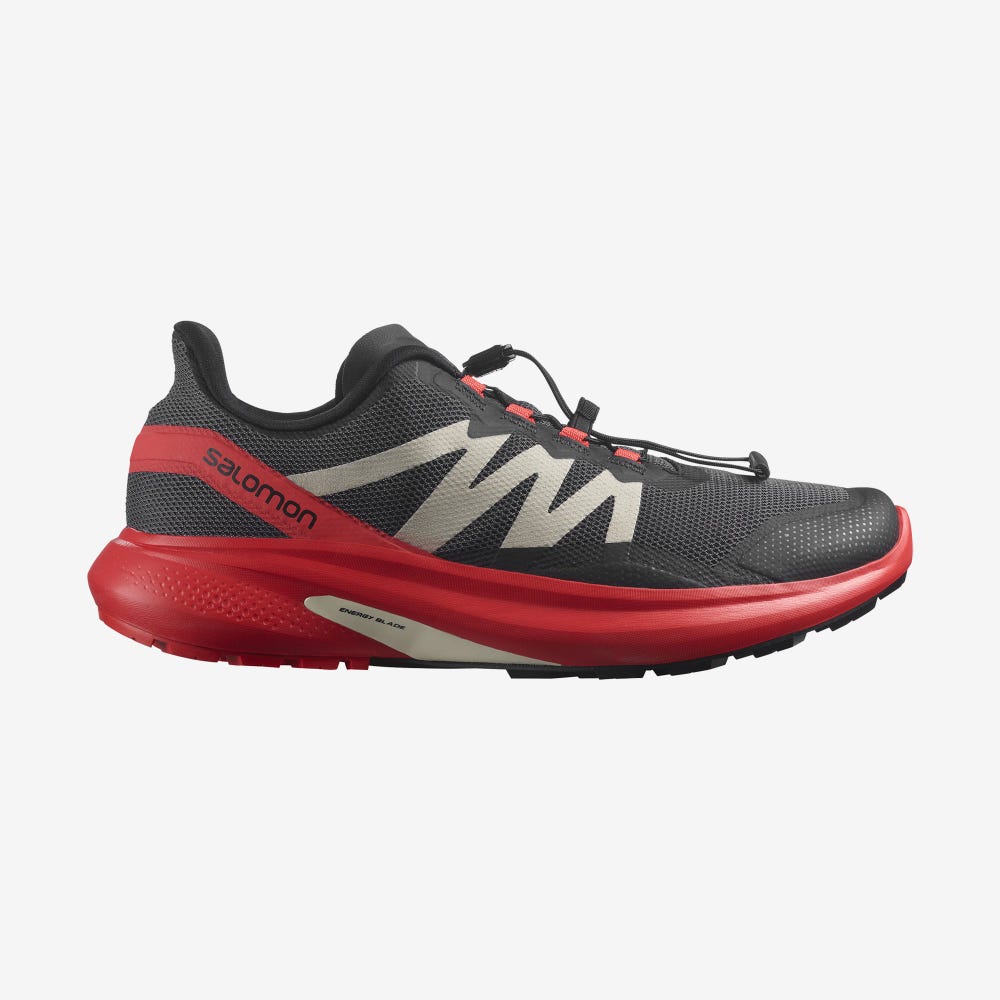 Salomon HYPULSE Trailrunning Schuhe Herren Grau/Rot/Schwarz | MPS-183920