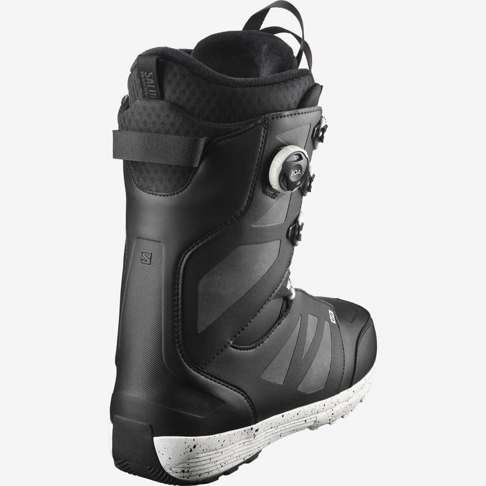 Salomon LAUNCH LACE BOA SJ Snowboard-stiefel Herren Schwarz/Weiß | UCM-214685