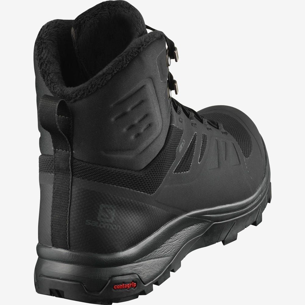 Salomon OUTBLAST THINSULATE™ CLIMASALOMON™ WATERPROOF Winterschuhe Herren Schwarz | LOU-693215