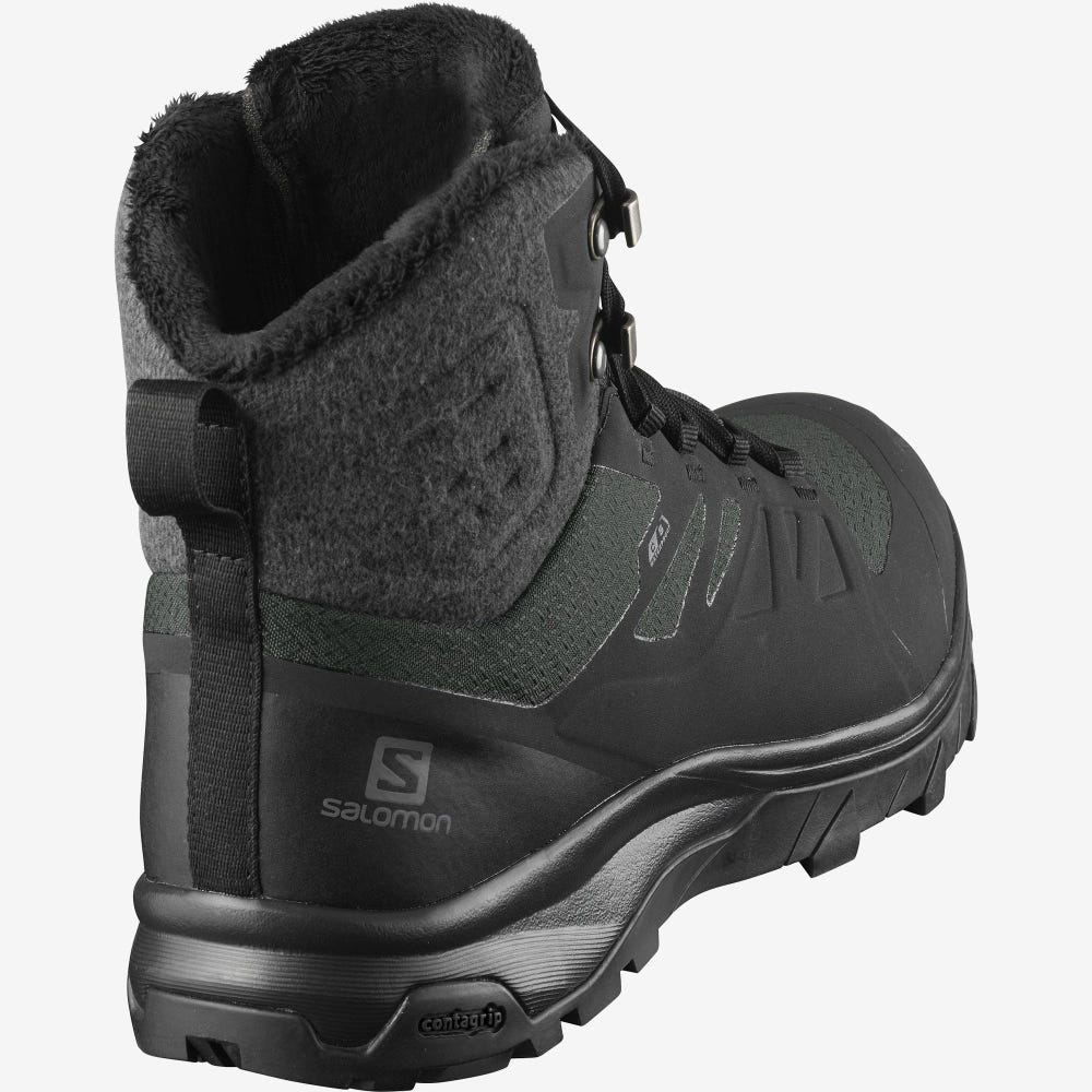 Salomon OUTBLAST THINSULATE™ CLIMASALOMON™ WATERPROOF Wanderschuhe Damen Schwarz | NMK-018732