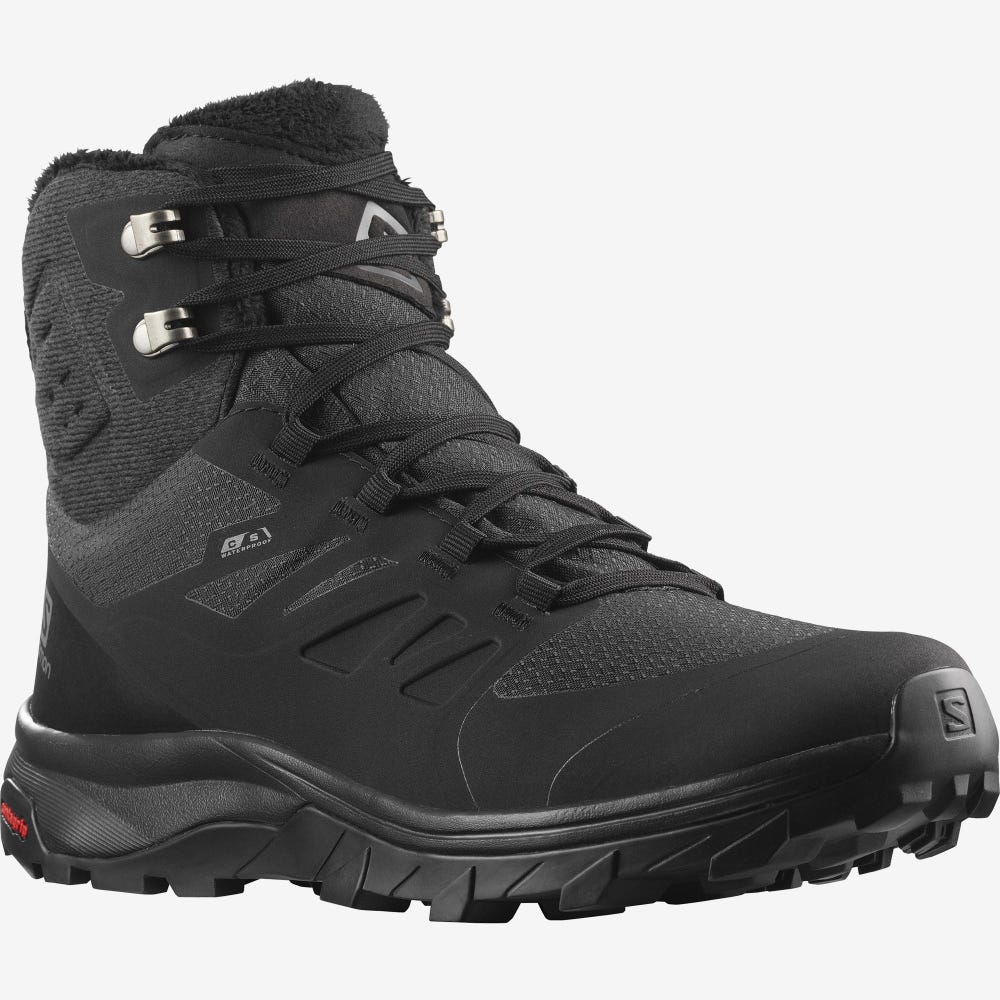 Salomon OUTBLAST THINSULATE™ CLIMASALOMON™ WATERPROOF Winterstiefel Damen Schwarz | UIK-948302