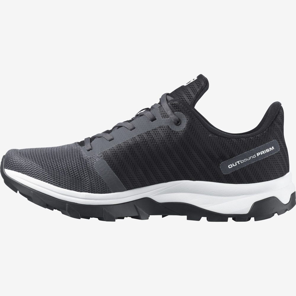 Salomon OUTBOUND PRISM Wanderschuhe Herren Grau/Weiß/Schwarz | EAR-064752