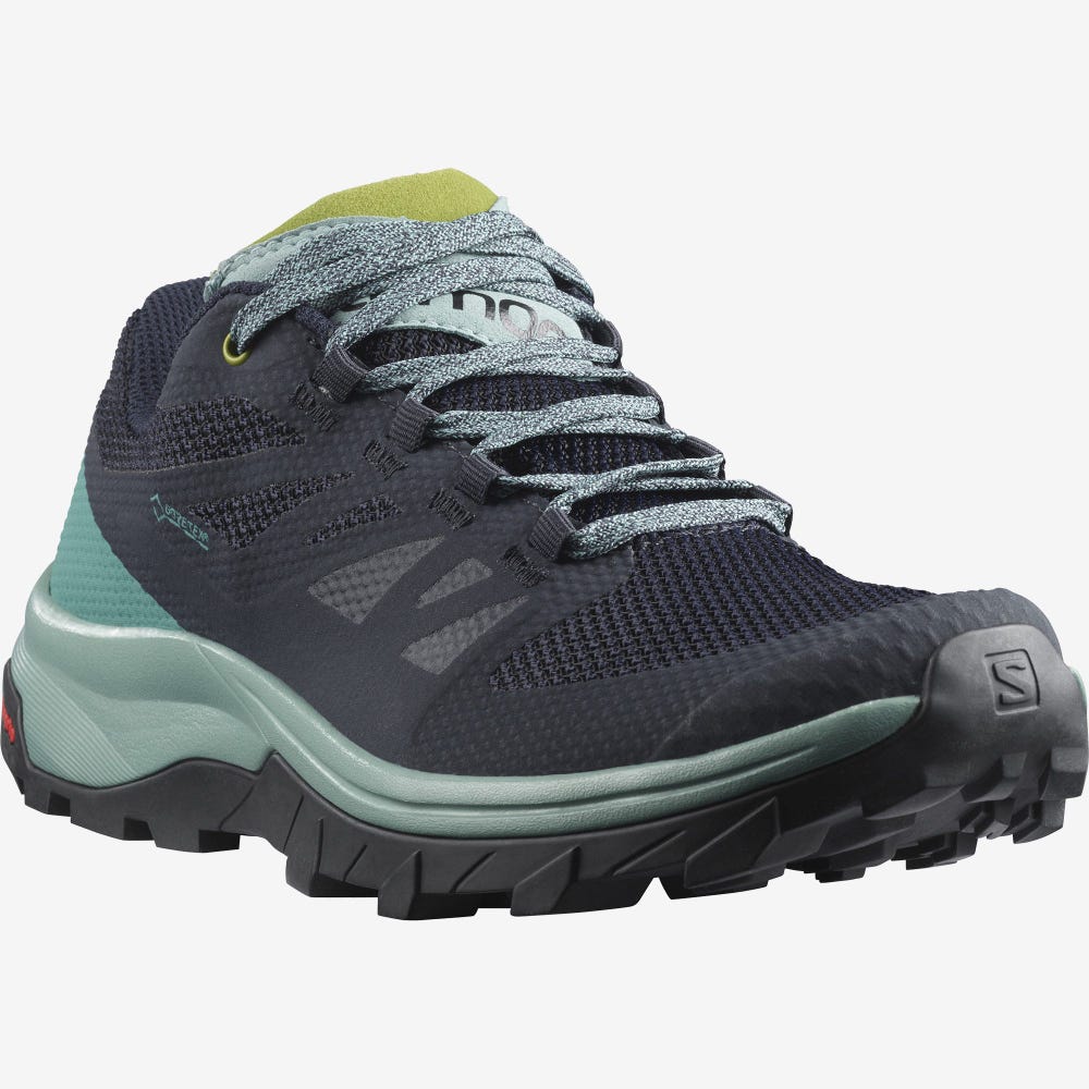 Salomon OUTLINE GORE-TEX Wanderschuhe Damen Navy | GXI-012896