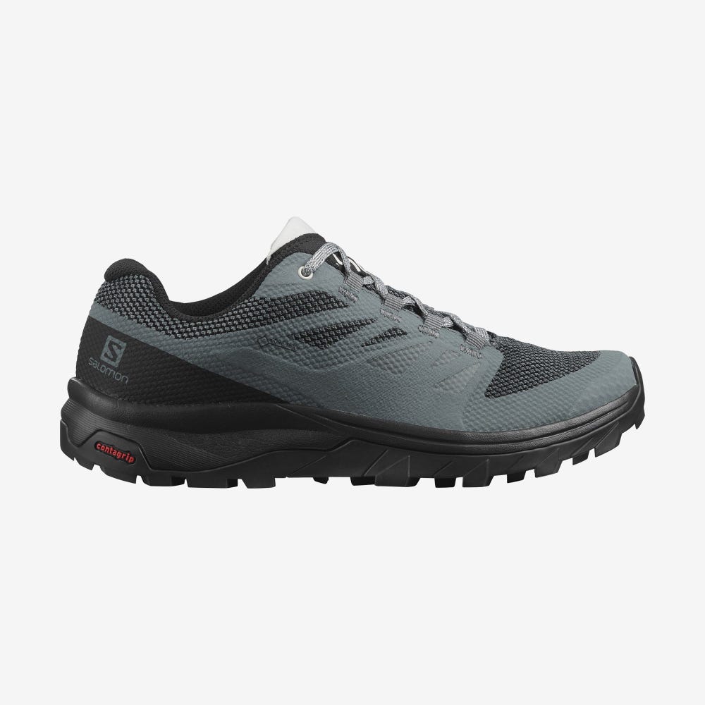 Salomon OUTLINE GORE-TEX Wanderschuhe Damen Grau/Schwarz | VOT-025147