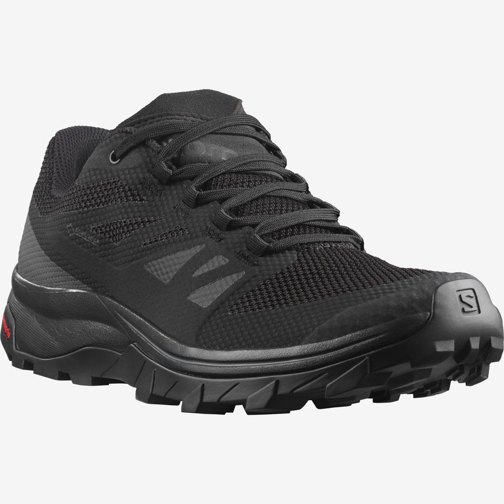 Salomon OUTLINE GORE-TEX Wanderschuhe Herren Schwarz | DKB-651490