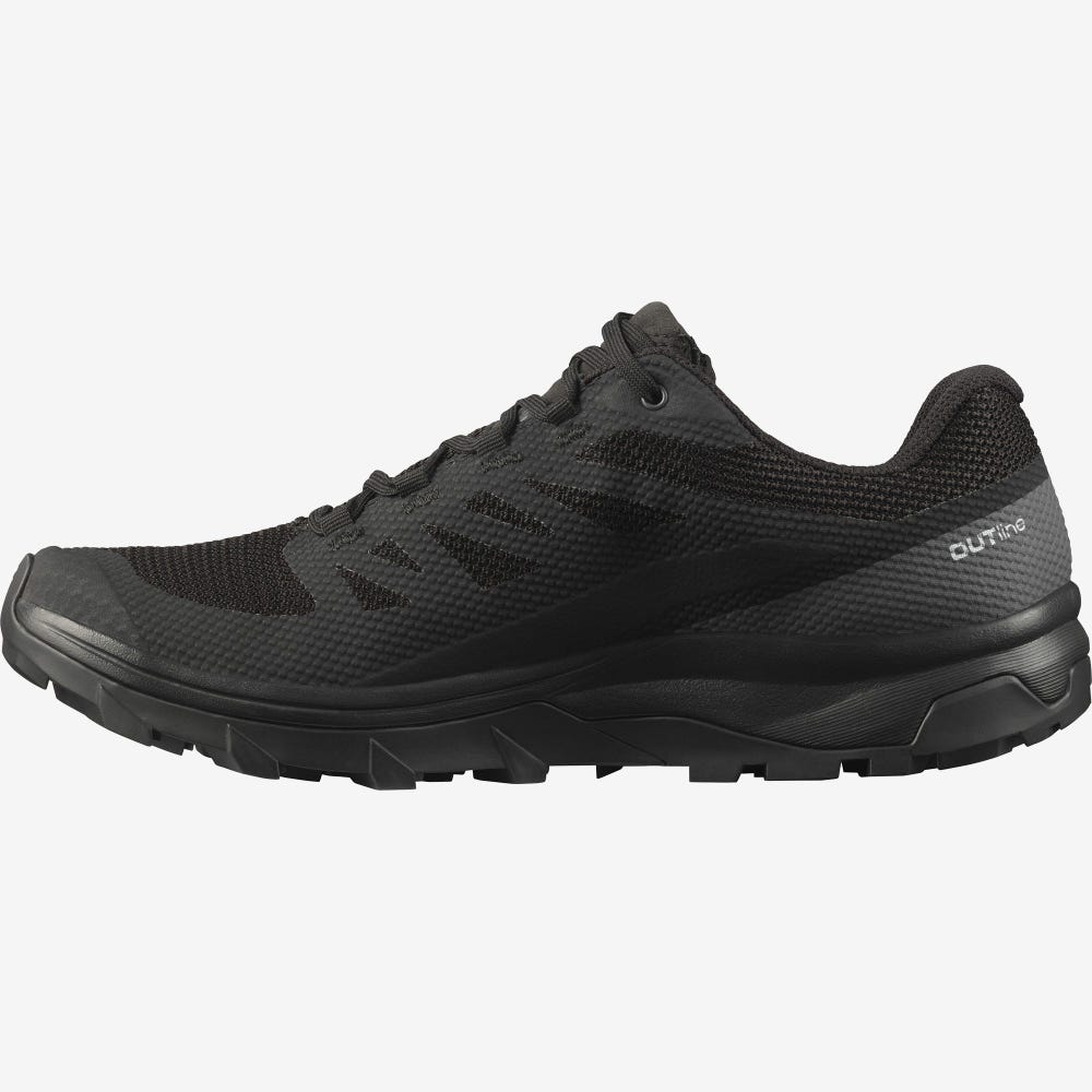 Salomon OUTLINE GORE-TEX Wanderschuhe Herren Schwarz | DKB-651490