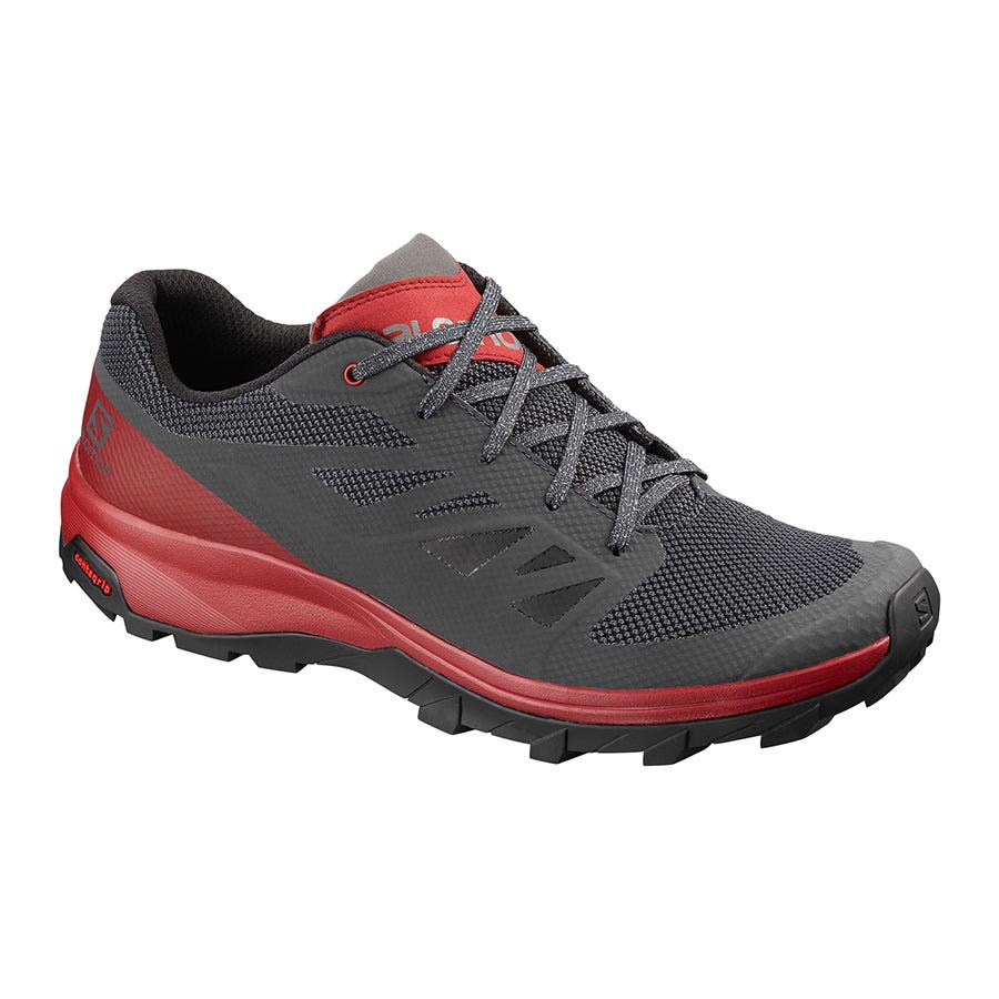 Salomon OUTLINE Wanderschuhe Herren Grau/Rot | SZQ-091287