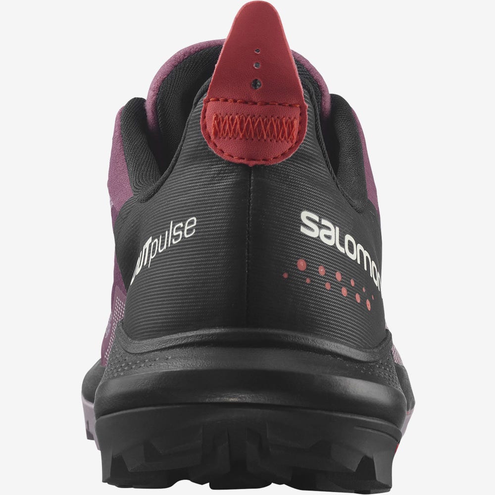 Salomon OUTPULSE GORE-TEX Wanderschuhe Damen Lila/Schwarz/Rot | RCI-604258