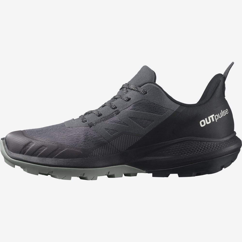 Salomon OUTPULSE GORE-TEX Wanderschuhe Herren Grau/Schwarz | YPJ-618492