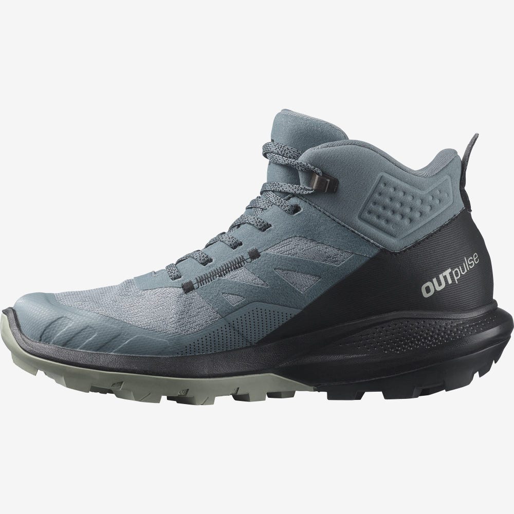 Salomon OUTPULSE MID GORE-TEX Wanderschuhe Damen Grau/Schwarz | MPS-769154