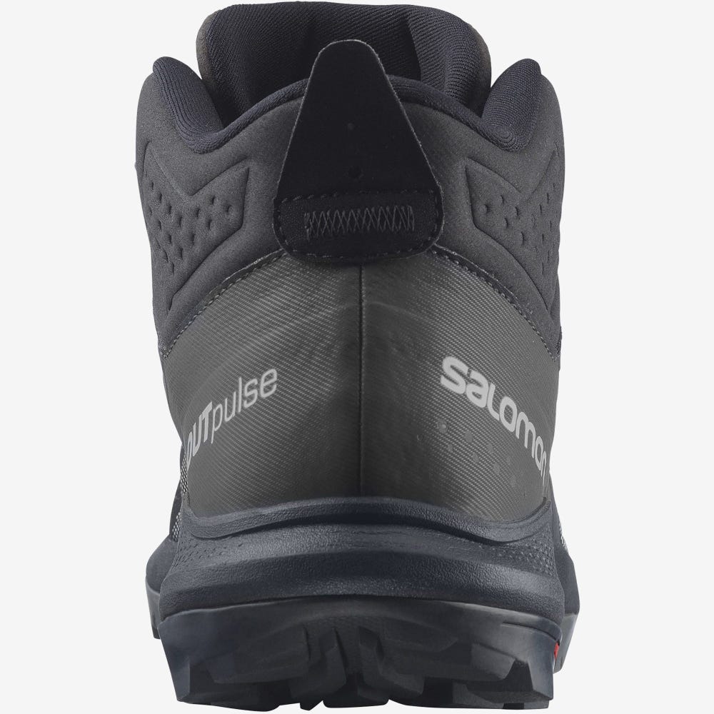 Salomon OUTPULSE MID GORE-TEX Wanderschuhe Herren Schwarz/HellGelb | WPQ-517089