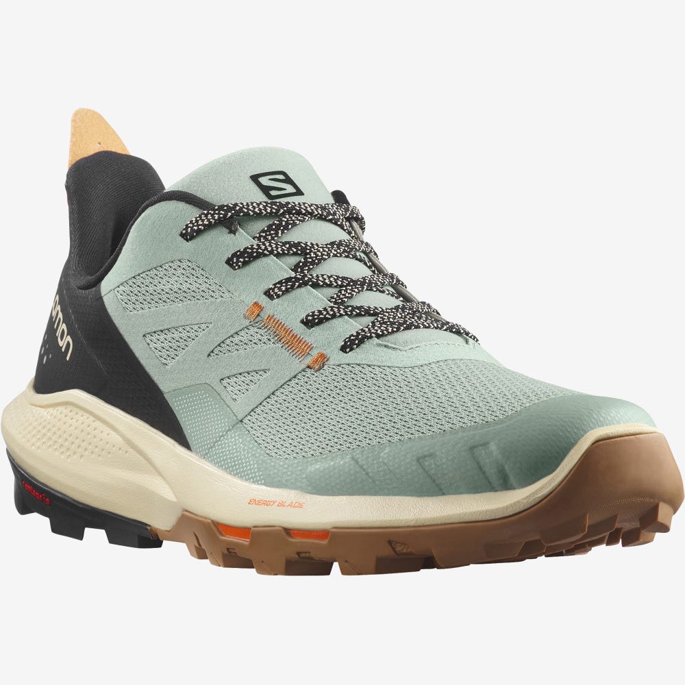 Salomon OUTPULSE Wanderschuhe Herren Grün/Braun/Orange | BRE-917025