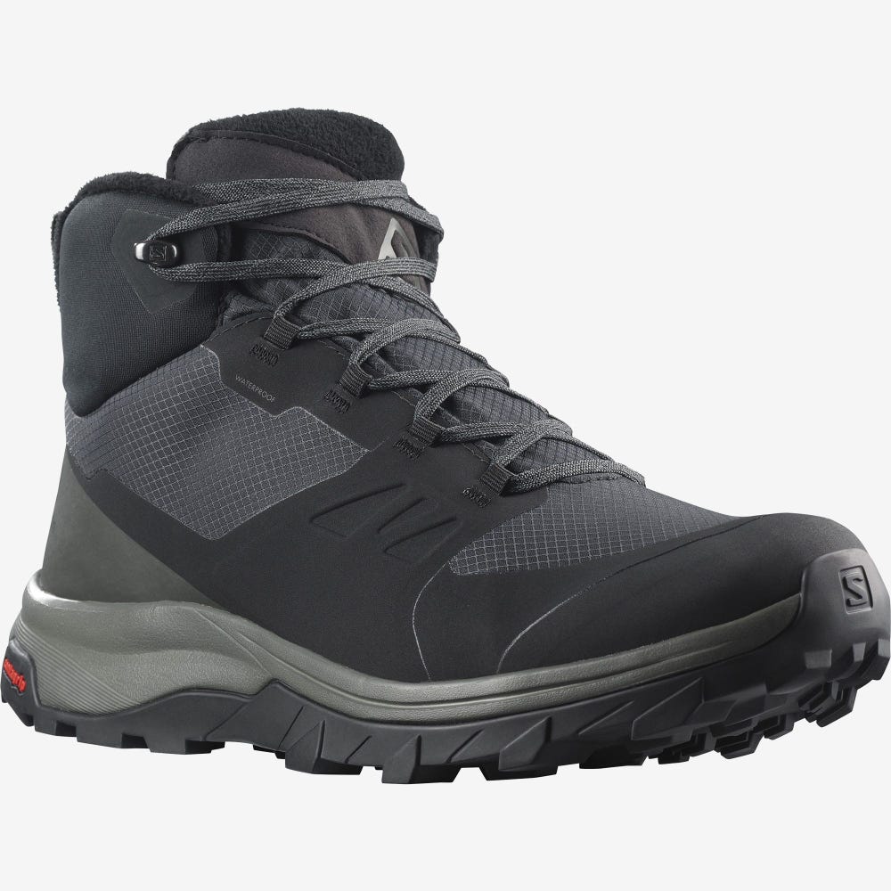 Salomon OUTSNAP CLIMASALOMON™ WATERPROOF Winterschuhe Herren Schwarz | BYP-823719