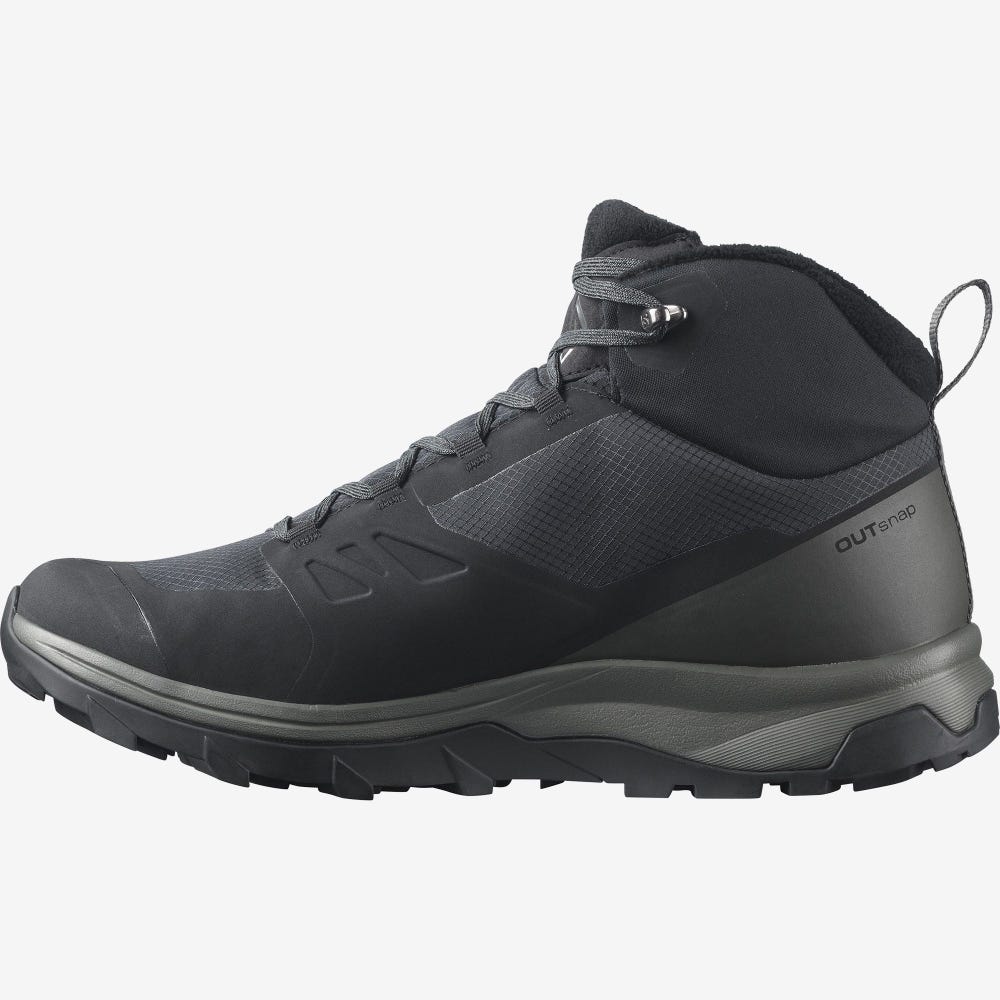 Salomon OUTSNAP CLIMASALOMON™ WATERPROOF Winterschuhe Herren Schwarz | BYP-823719