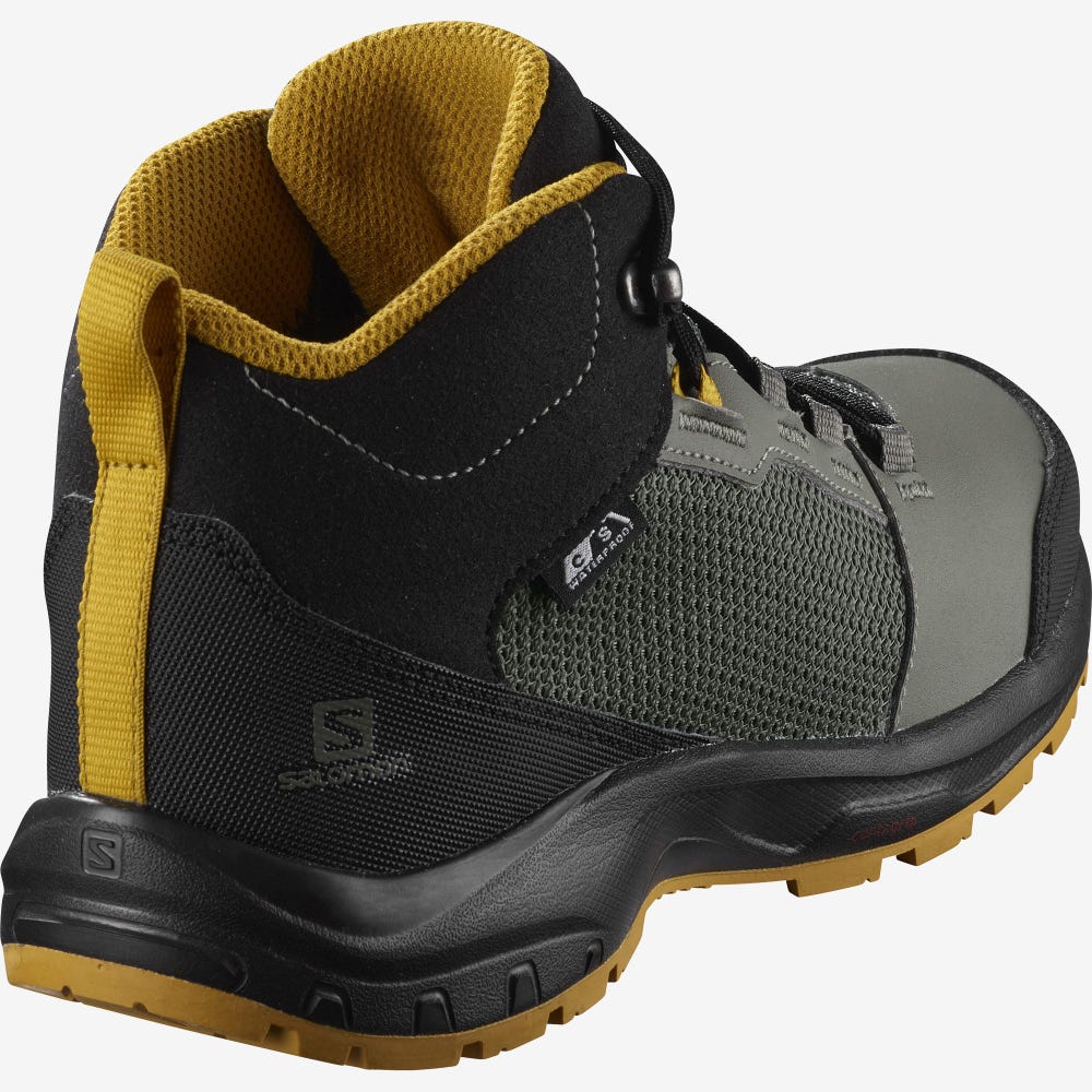 Salomon OUTWARD CLIMASALOMON™ WATERPROOF Wanderschuhe Kinder Grau/Schwarz | EGR-586391