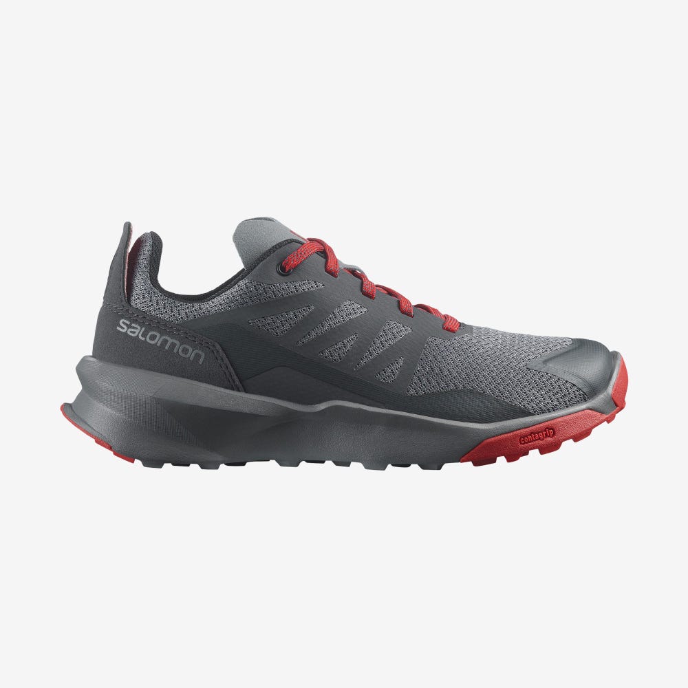 Salomon PATROL Wanderschuhe Kinder Grau/Rot | OCA-271908