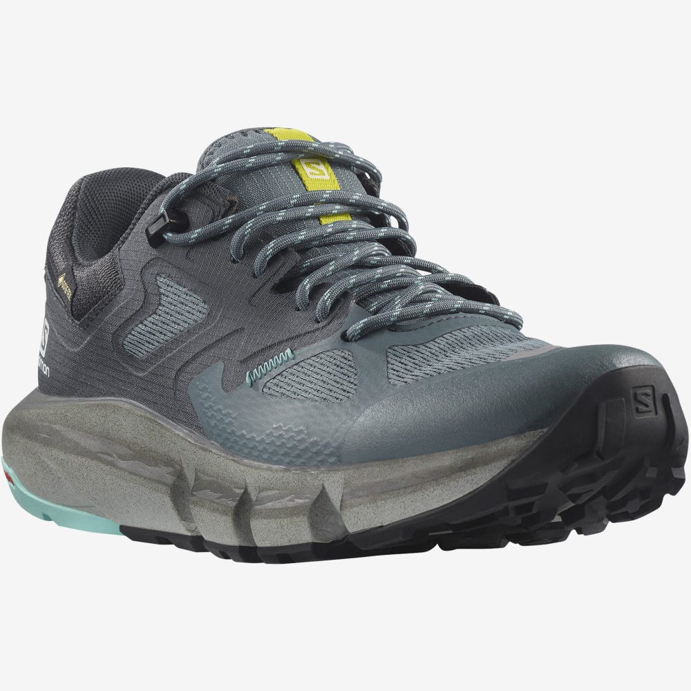 Salomon PREDICT HIKE GORE-TEX Wanderschuhe Damen Grau/Türkis | DVJ-260971