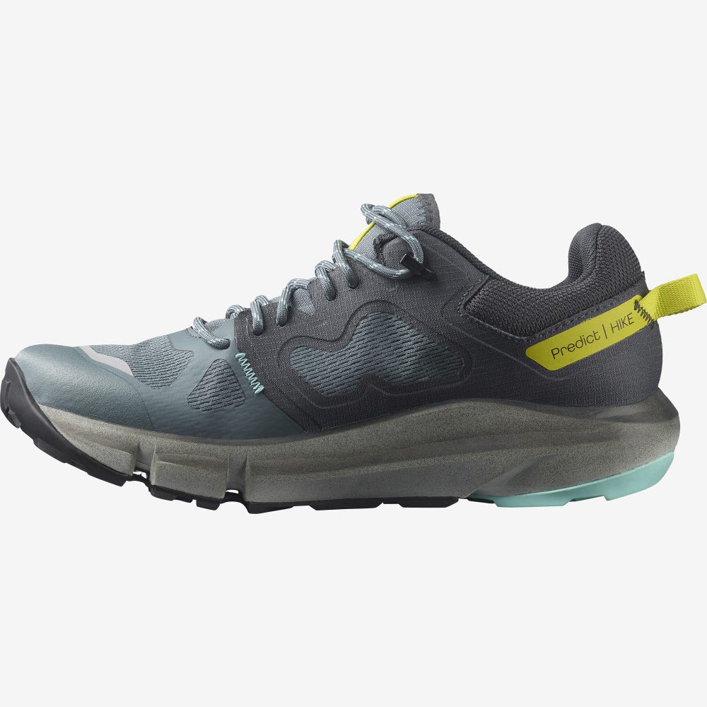 Salomon PREDICT HIKE GORE-TEX Wanderschuhe Damen Grau/Türkis | DVJ-260971