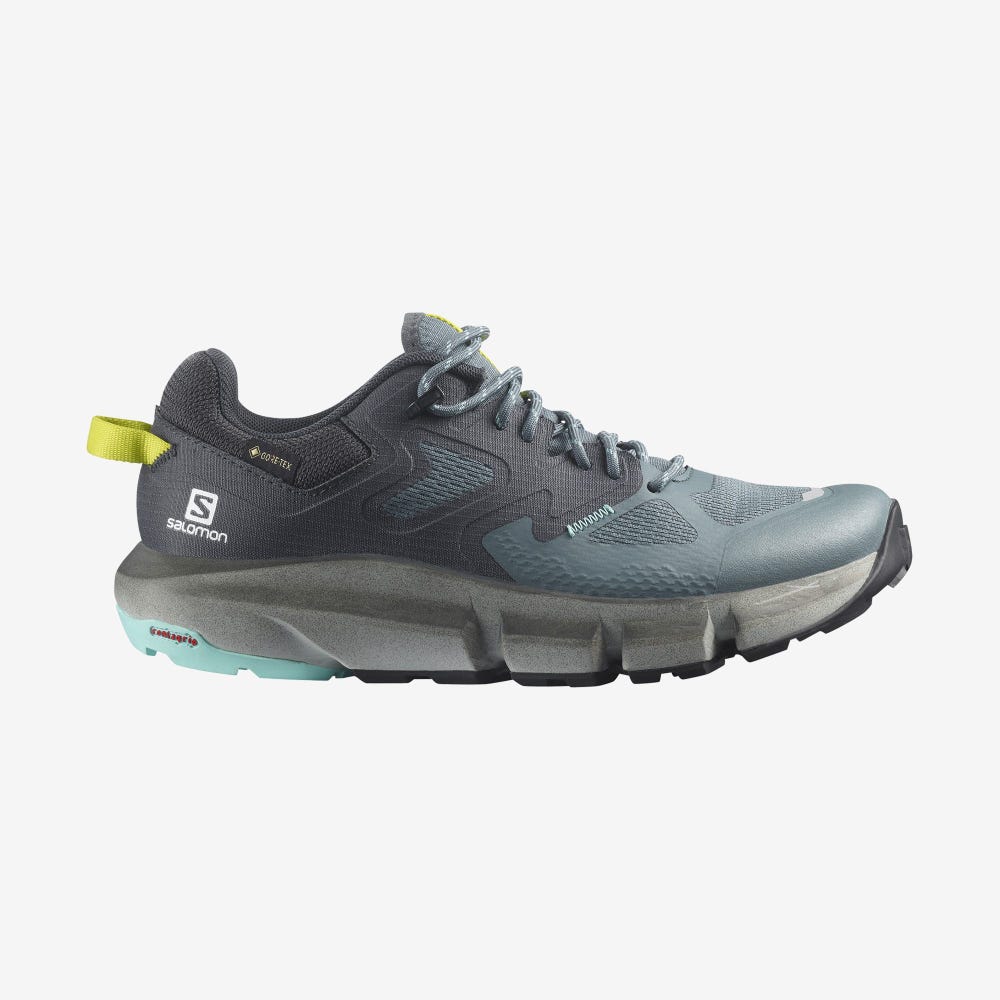 Salomon PREDICT HIKE GORE-TEX Wanderschuhe Damen Grau/Türkis | DVJ-260971