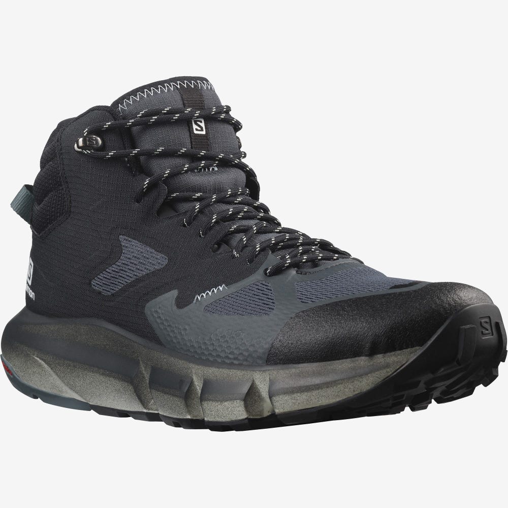 Salomon PREDICT HIKE MID GORE-TEX Wanderschuhe Herren Grau/Schwarz | SRT-102638