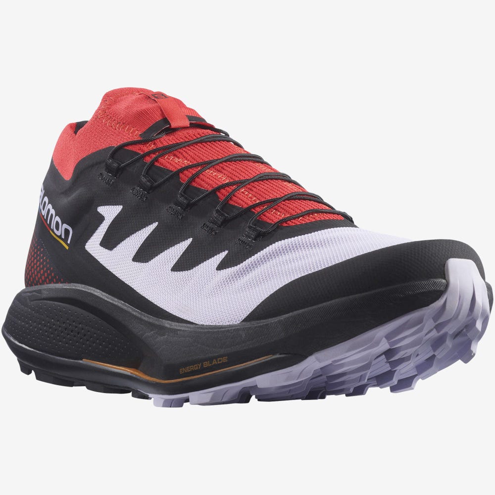 Salomon PULSAR TRAIL PRO Trailrunning Schuhe Herren Lila/Rot/Schwarz | XOH-546028