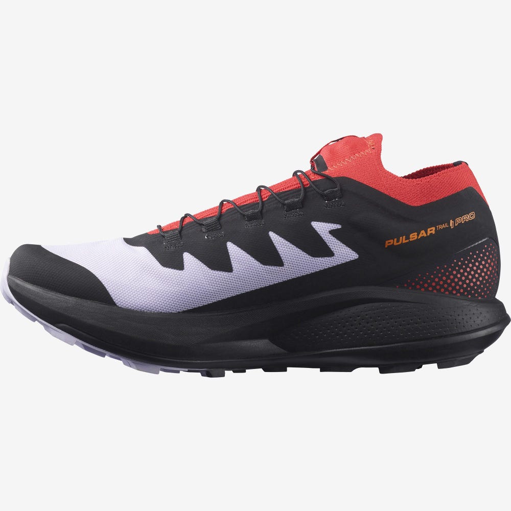 Salomon PULSAR TRAIL PRO Trailrunning Schuhe Herren Lila/Rot/Schwarz | XOH-546028