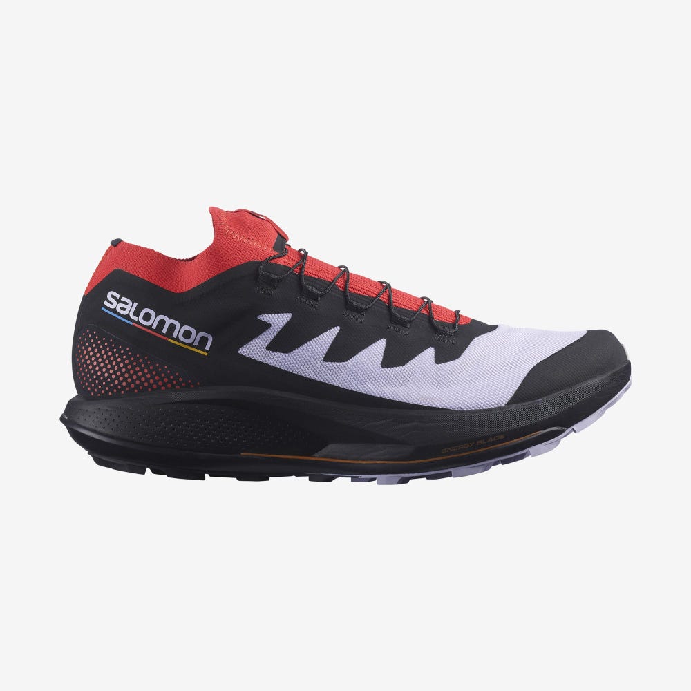 Salomon PULSAR TRAIL PRO Trailrunning Schuhe Herren Lila/Rot/Schwarz | XOH-546028