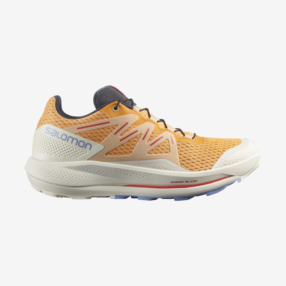 Salomon PULSAR TRAIL Trailrunning Schuhe Damen Orange/HellGelb | LYM-068395