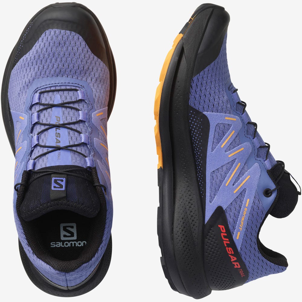 Salomon PULSAR TRAIL Trailrunning Schuhe Damen Schwarz/Orange | XMZ-369187