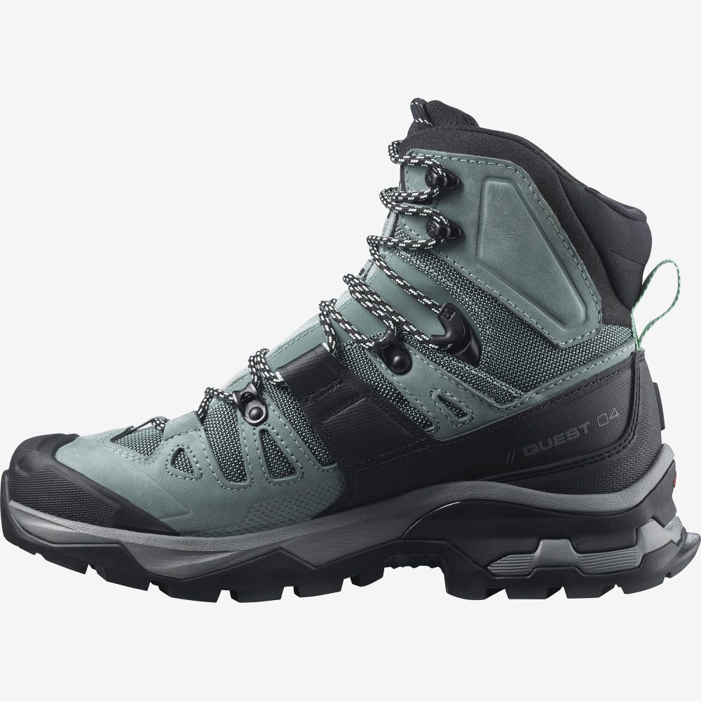 Salomon QUEST 4 GORE-TEX Wanderschuhe Damen Grün/Blau | NCV-634158