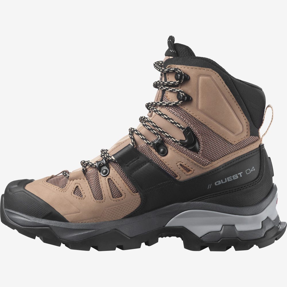 Salomon QUEST 4 GORE-TEX Wanderschuhe Damen Beige/Weiß | SQW-148725