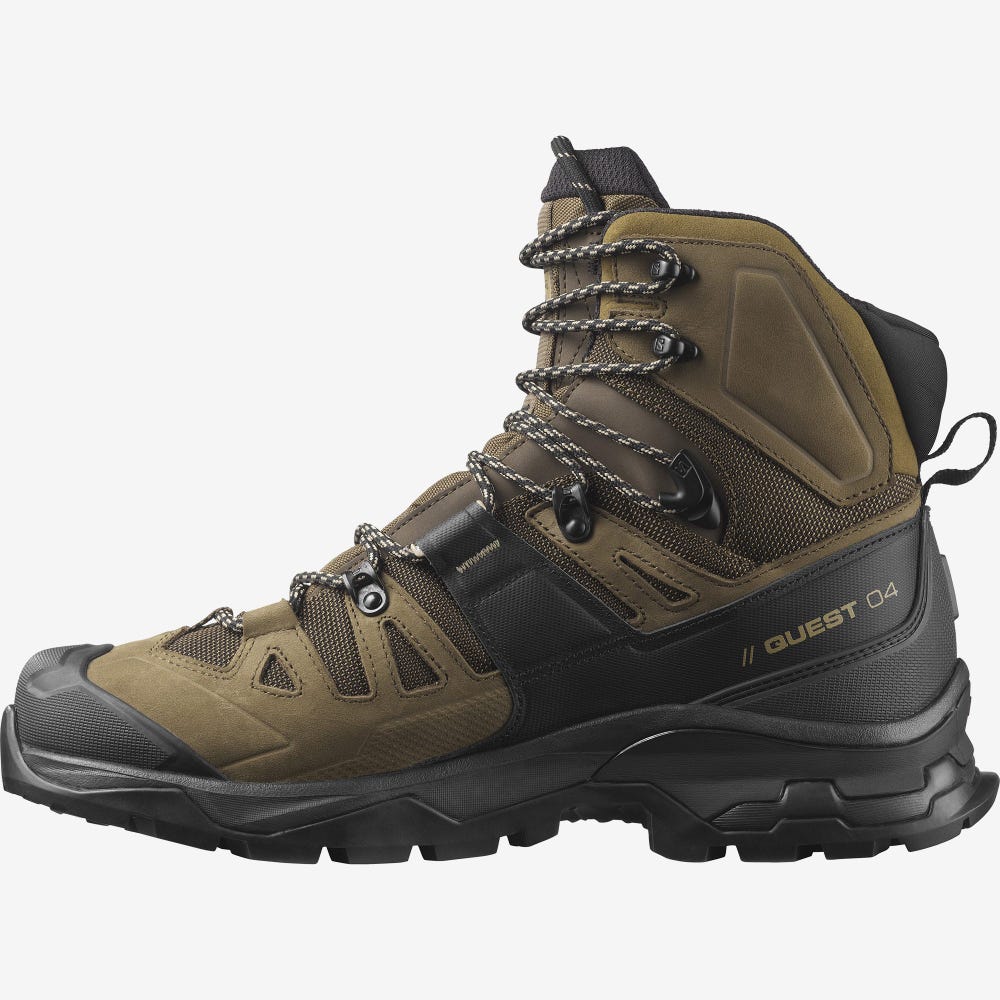 Salomon QUEST 4 GORE-TEX Wanderschuhe Herren Schwarz | ETG-692071