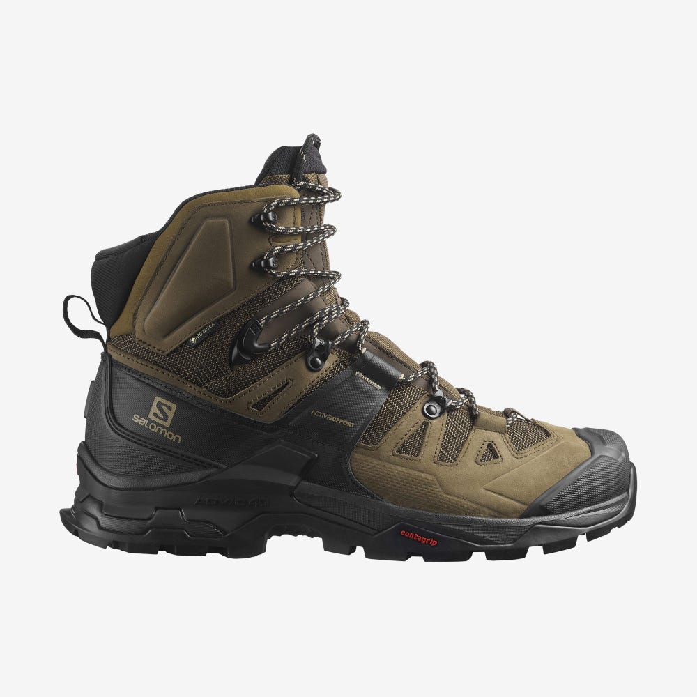 Salomon QUEST 4 GORE-TEX Wanderschuhe Herren Schwarz | ETG-692071