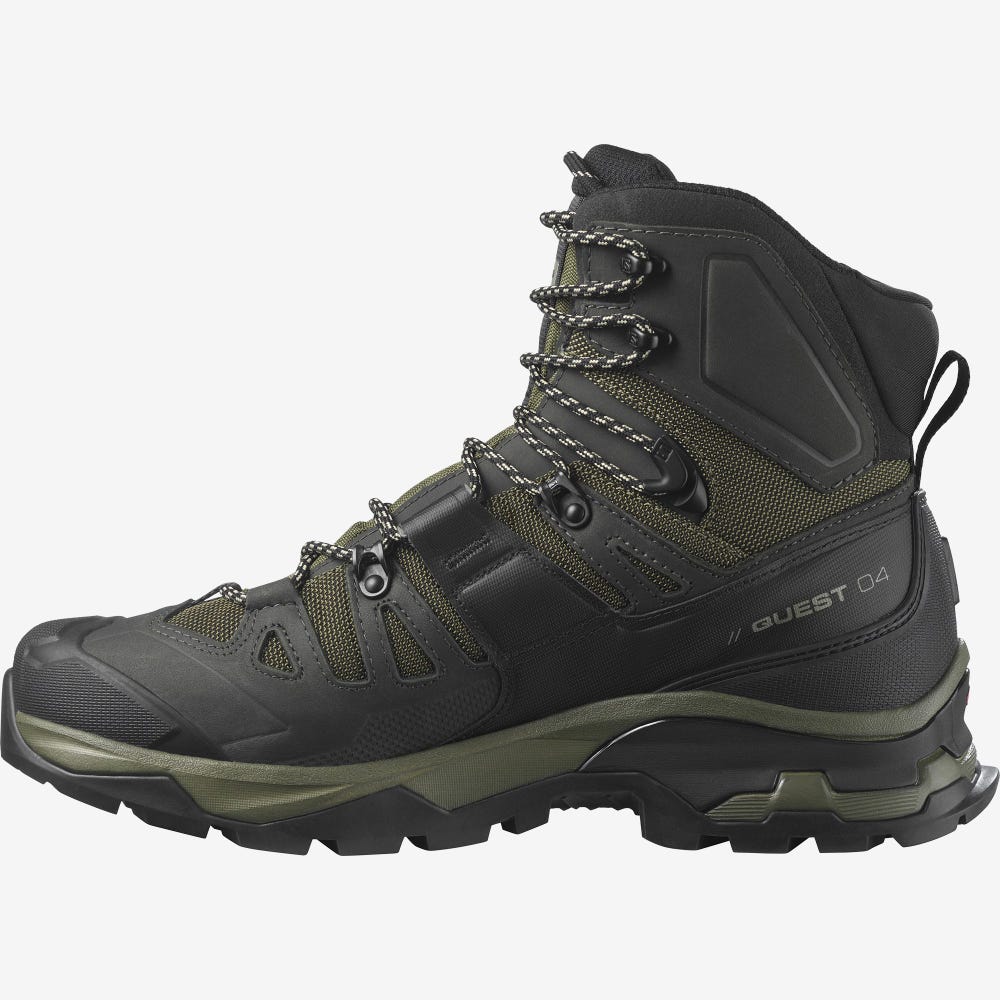 Salomon QUEST 4 GORE-TEX Wanderschuhe Herren Olivgrün | NGF-132049