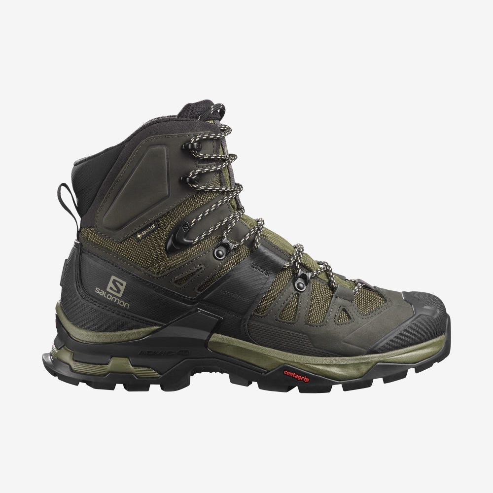 Salomon QUEST 4 GORE-TEX Wanderschuhe Herren Olivgrün | NGF-132049