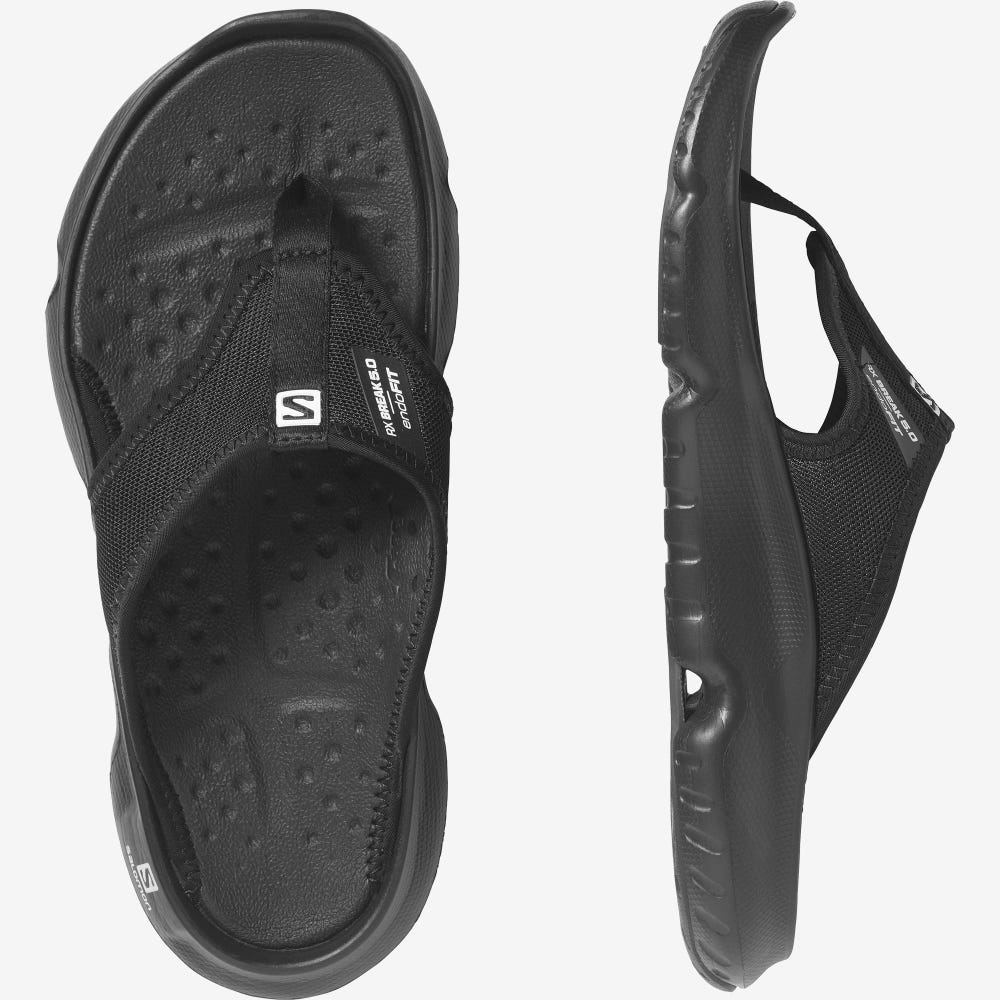 Salomon REELAX BREAK 5.0 Flip Flops Damen Schwarz | FUL-348051