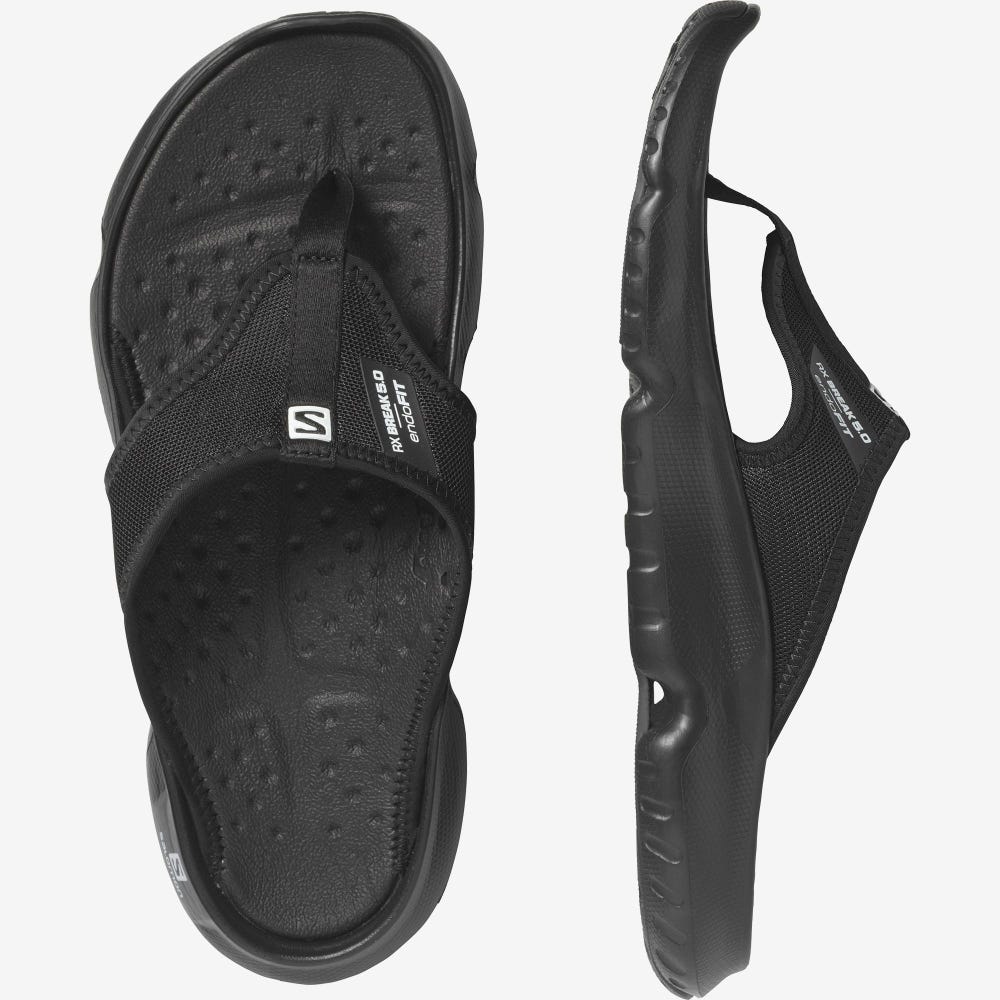 Salomon REELAX BREAK 5.0 Flip Flops Herren Schwarz | MQR-503469