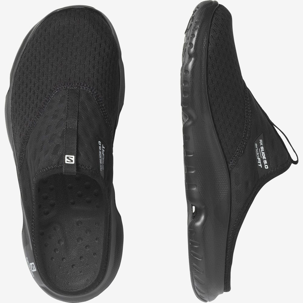 Salomon REELAX SLIDE 5.0 Hausschuhe Damen Schwarz | WQY-906715