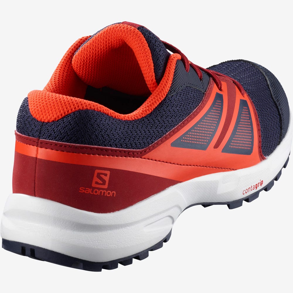 Salomon SENSE J Laufschuhe Kinder Blau/Rot/Rosa | TAV-039786