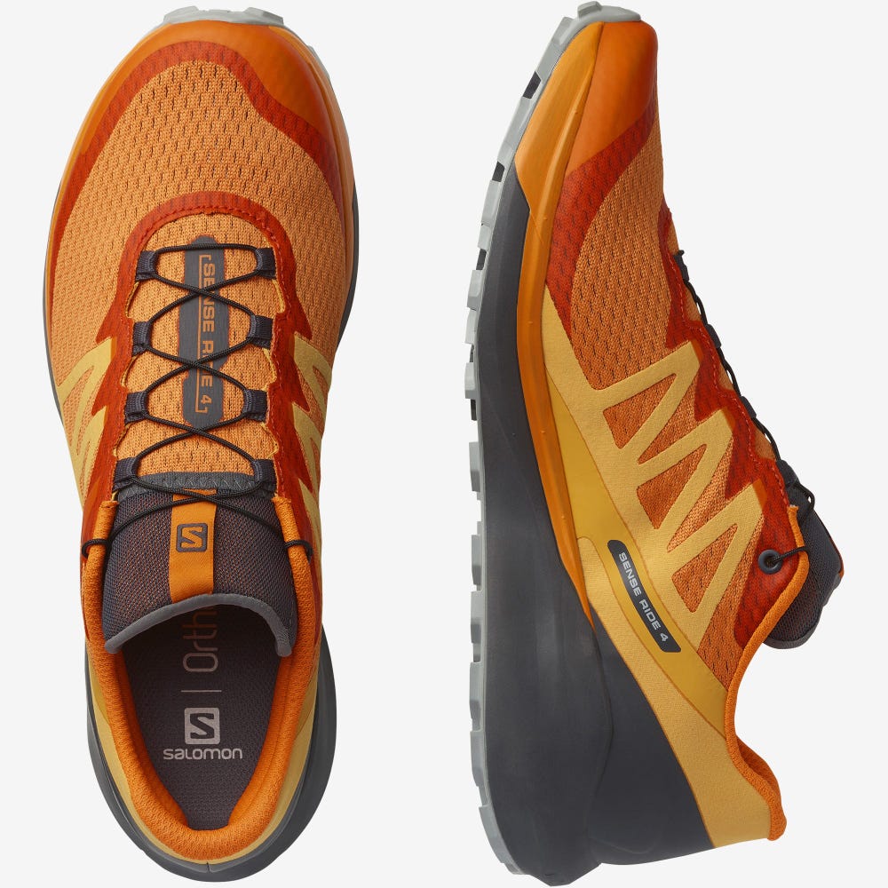 Salomon SENSE RIDE 4 Trailrunning Schuhe Herren Orange | GNZ-671329