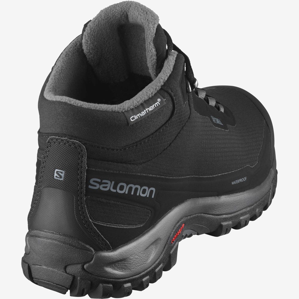 Salomon SHELTER CLIMASALOMON™ WATERPROOF Winterschuhe Herren Schwarz | TGO-804316