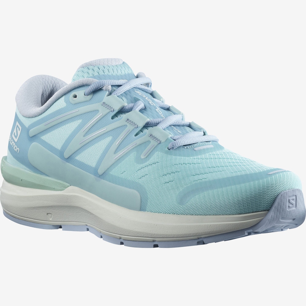 Salomon SONIC 4 Confidence Laufschuhe Damen Türkis/Weiß/Blau | GLV-649021