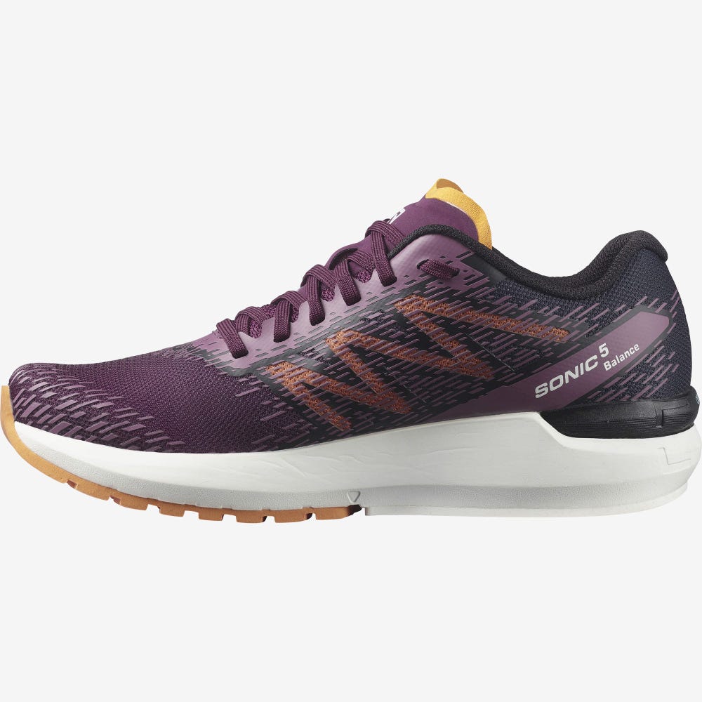 Salomon SONIC 5 BALANCE Laufschuhe Damen Lila/Schwarz/Orange | YVN-085947